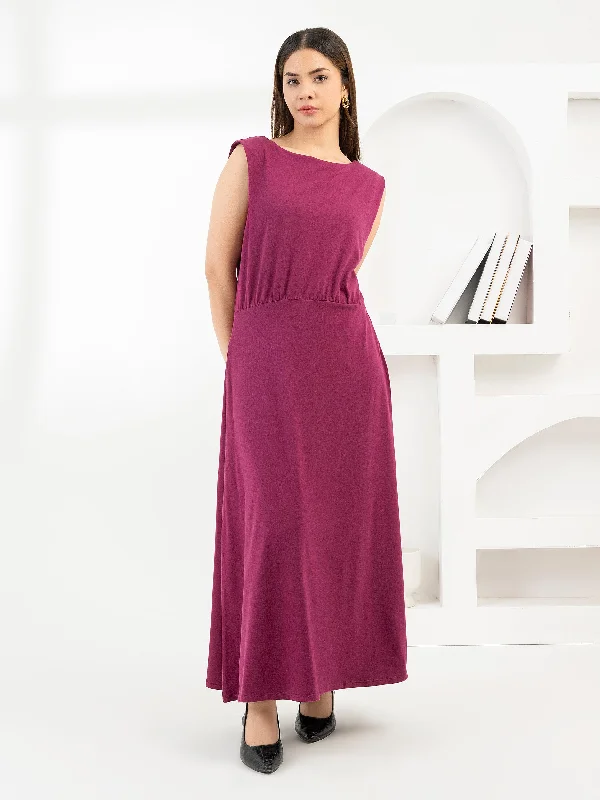 Women's Comfortable Apparel Dyed Jersey Dress
