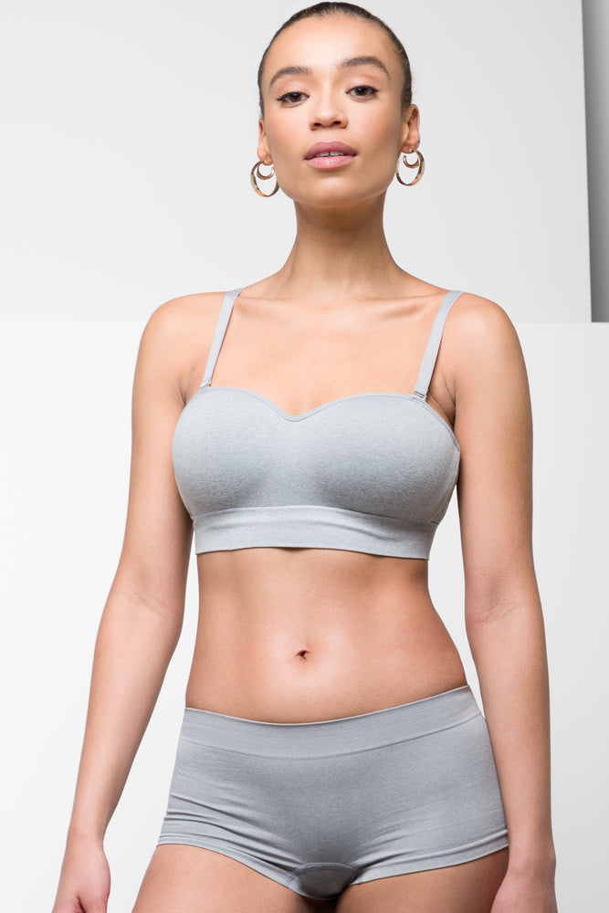 Women's Holiday Outfit Seam-Free Multiway Bra Grey