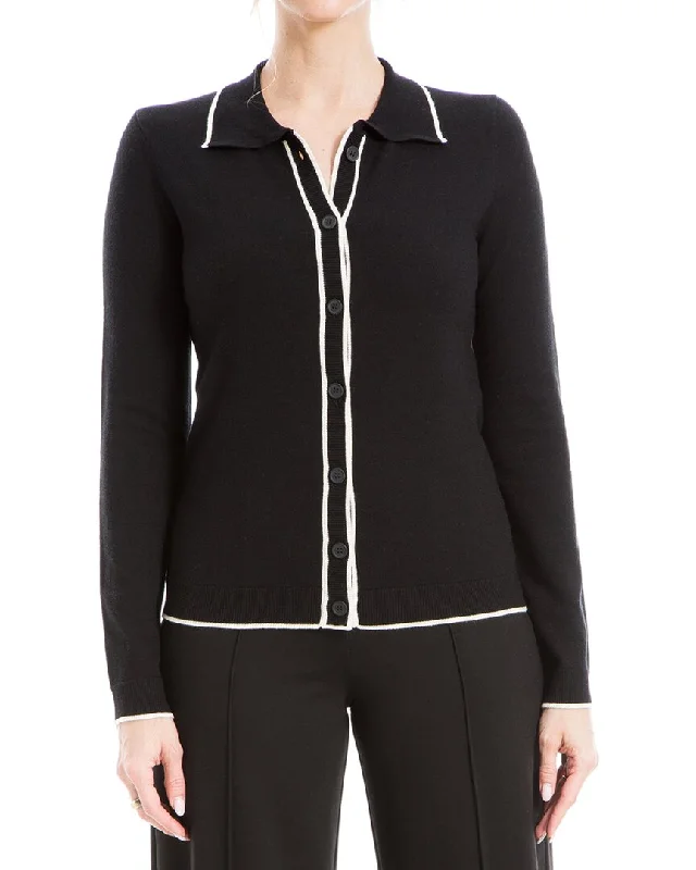 Women's Comfortable Clothes For Weekends Max Studio Button Front Sweater