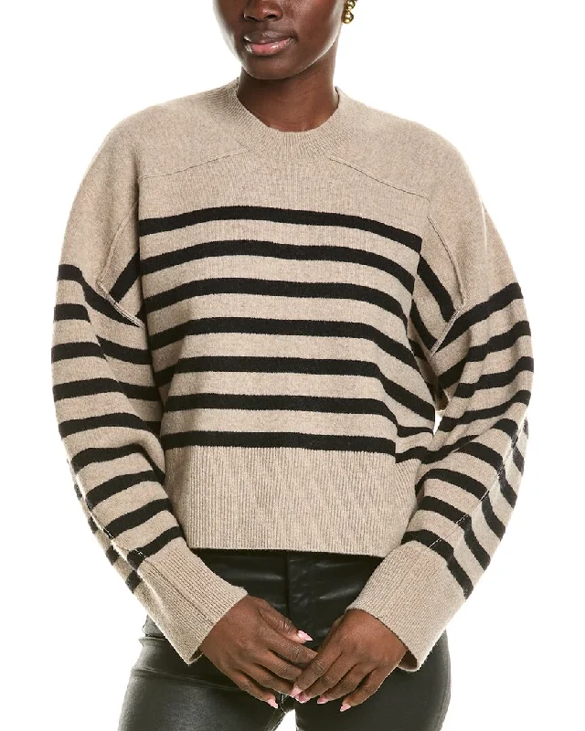 Women's Chic Outerwear Garments rag & bone Bridget Stripe Crewneck Wool-Blend Sweater