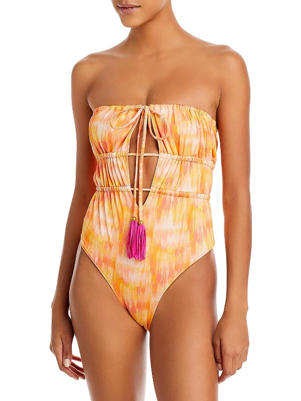 Women's Active Clothing Womens Printed Polyester One-Piece Swimsuit