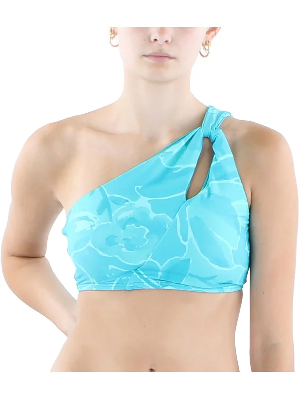 Women's Resort Attire Womens Printed Nylon Bikini Swim top