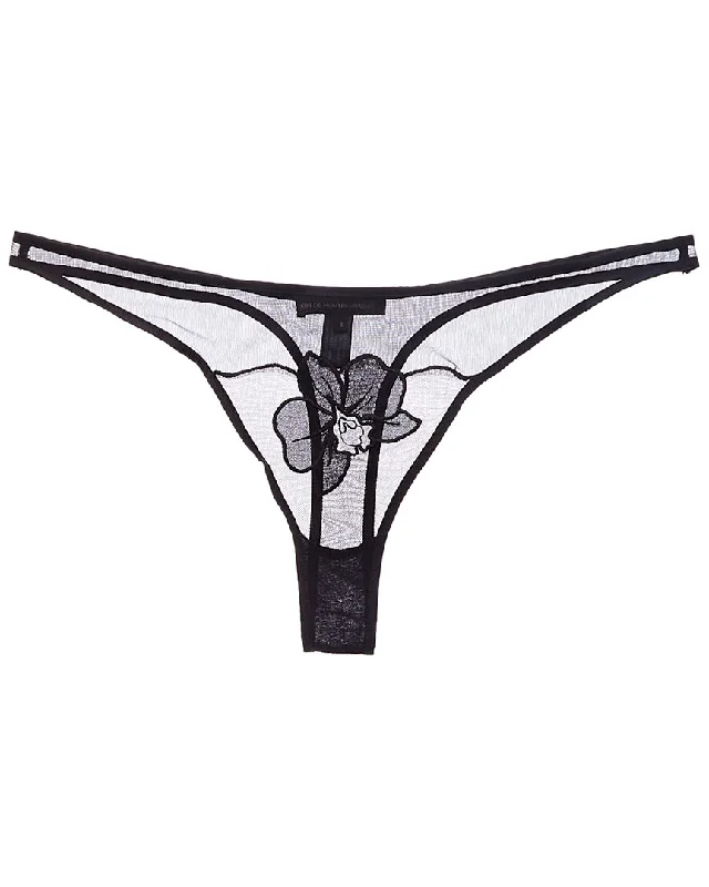 Women's Holiday Clothing Kiki de Montparnasse Flora Silk-Blend Thong