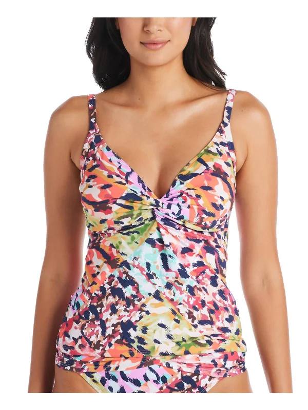 Women's Casual Apparel Womens Printed Nylon Tankini Swimsuit