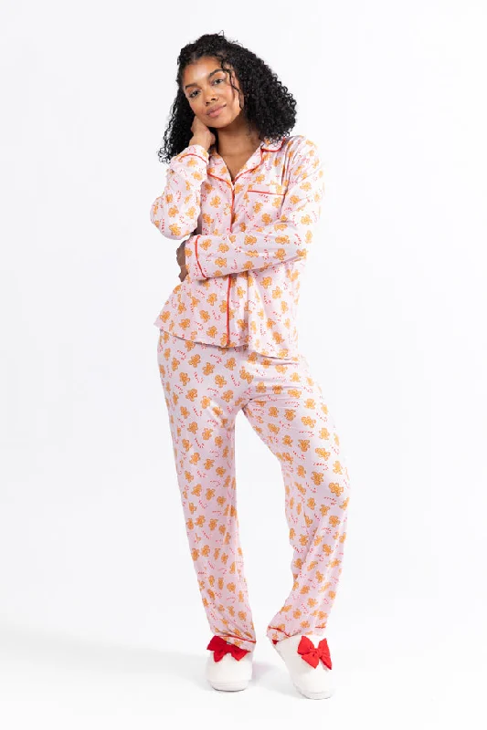 Women's Athletic Outfit Under The Stars In Neutral Gingerbread Bamboo Pajama Pants FINAL SALE