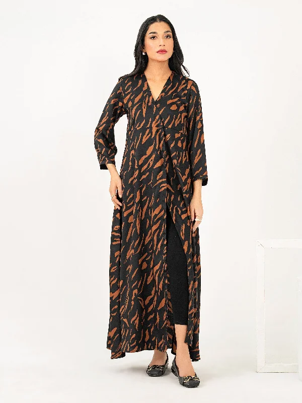 Style Streetwear Printed Silk Dress
