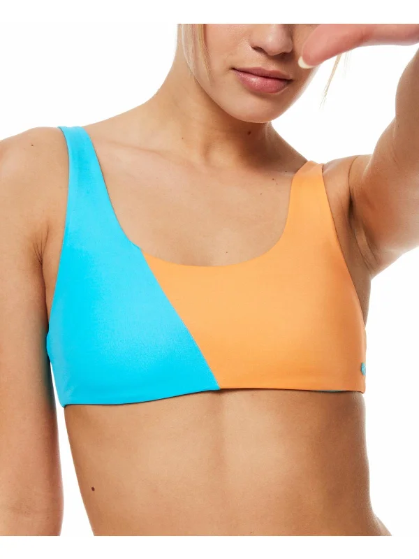 Women's Vintage-Inspired Clothing Womens Colorblock Bralette Bikini Swim top