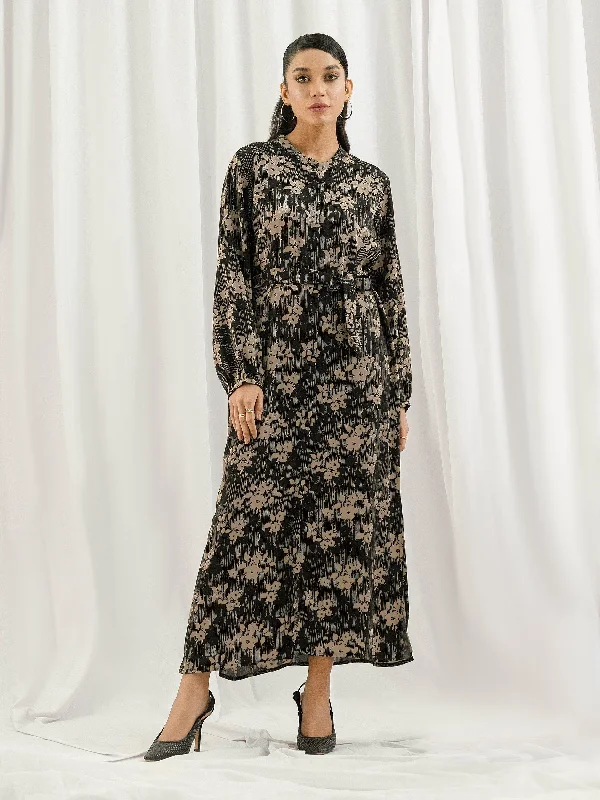 Relaxed Style Printed Grip Dress