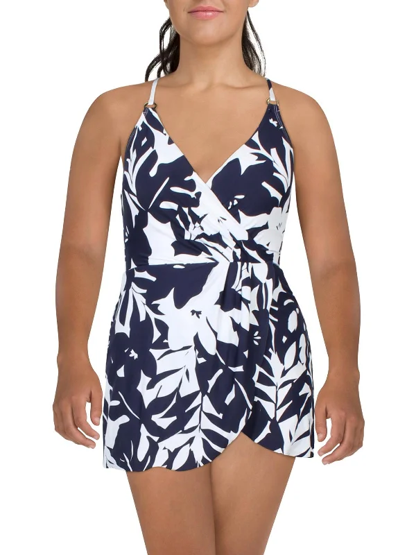 Affordable Women's Clothing Womens Printed Nylon One-Piece Swimsuit