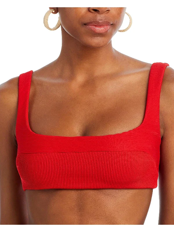 Plus-Size Women's Garments Gabi Womens Ribbed Polyester Bikini Swim top