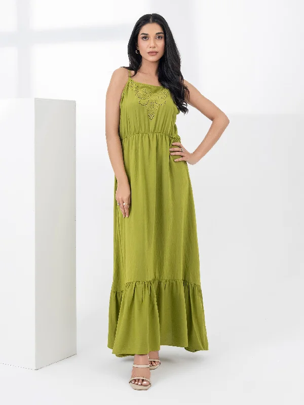 Fashion For Every Occasion Embroidered Raw Silk Dress