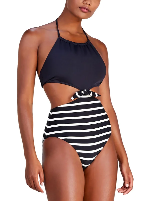 Women's Elegant Formal Outfit Womens Cut-Out Halter One-Piece Swimsuit