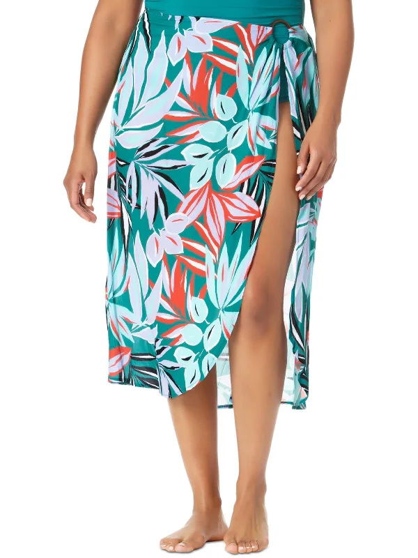 Women's Activewear Attire Plus Womens Printed Skirt Cover-Up