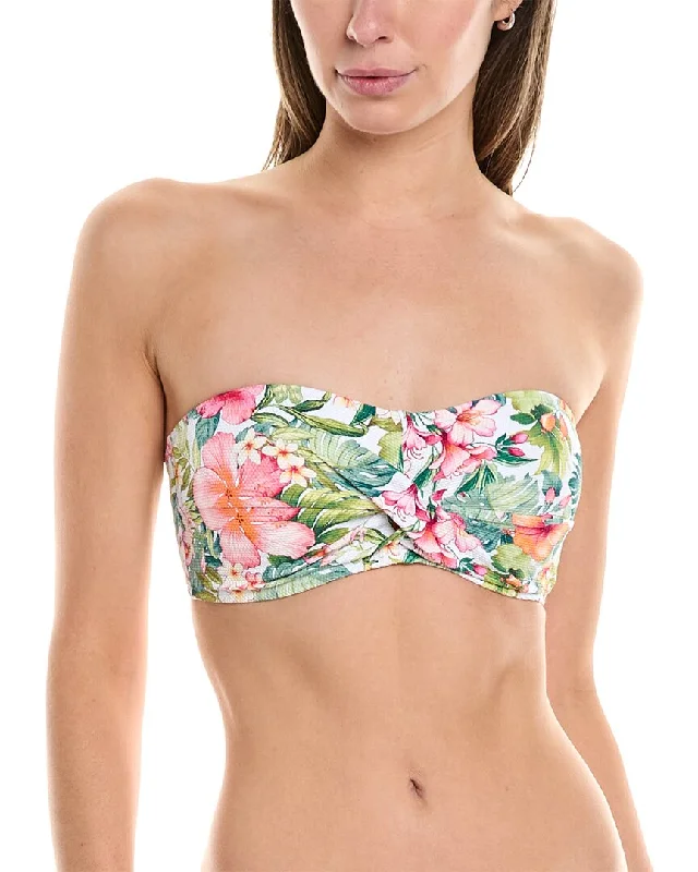 Women's Vacation Outfit Tommy Bahama Island Cays Flora Twist Bandeau Bikini Top