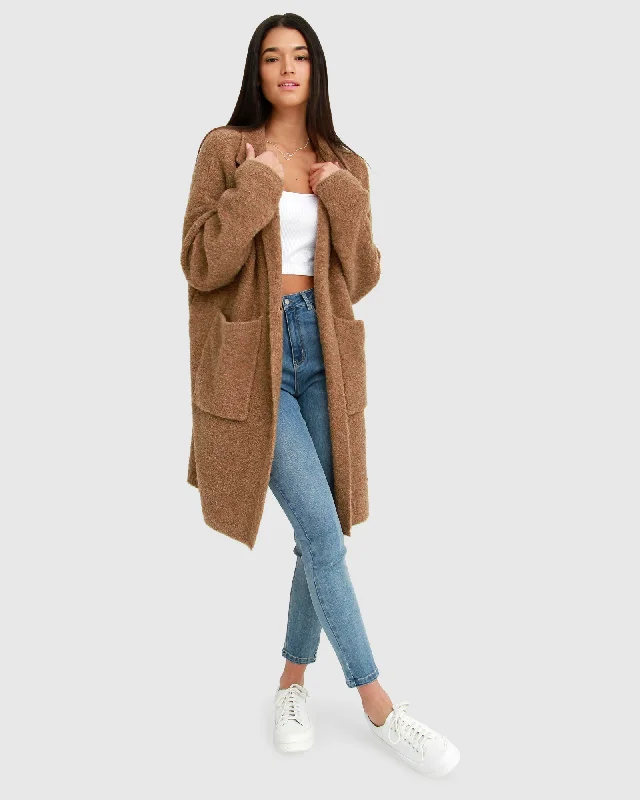Casual Chic Clothing For Women Days Go By Sustainable Blazer Cardigan - Camel