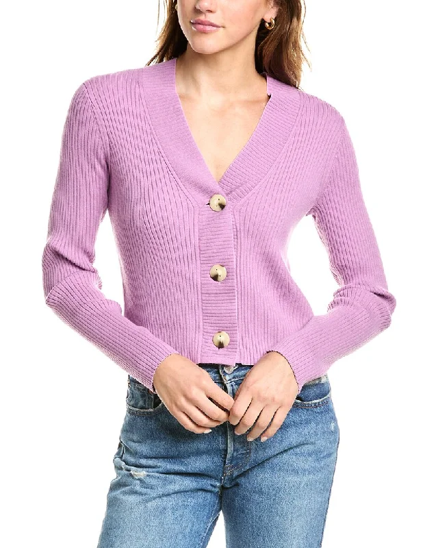 Timeless Women's Clothing Vince Ribbed Wool-Blend Cardigan