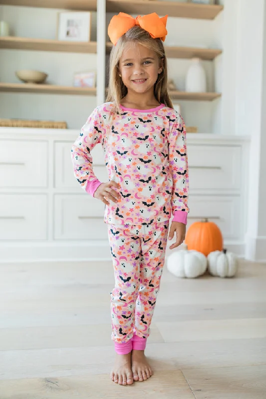 Luxury Women's Clothing Kid's Under The Stars In Haunted Honey Girly Bamboo Pajama Set FINAL SALE