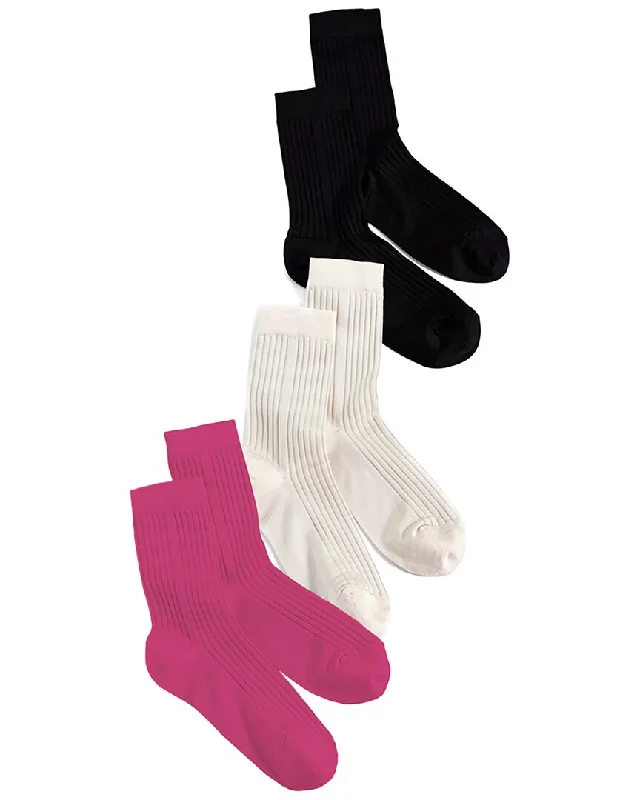 Women's Evening Outfit STEMS Set of 3 Silky Rib Sock