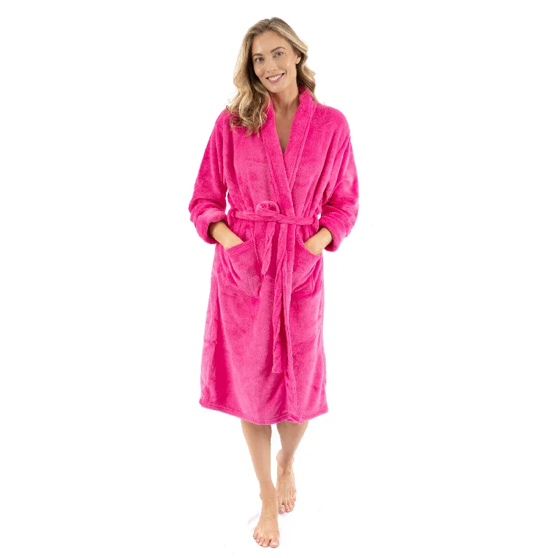 Women's Relaxed Clothes Womens Fleece Robe