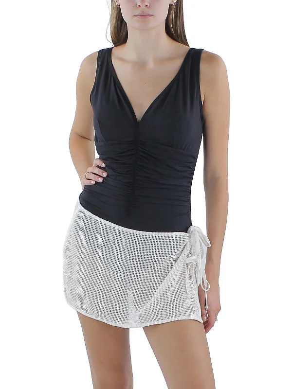 Women's Evening Clothes Womens Crochet Mini Skirt Cover-Up