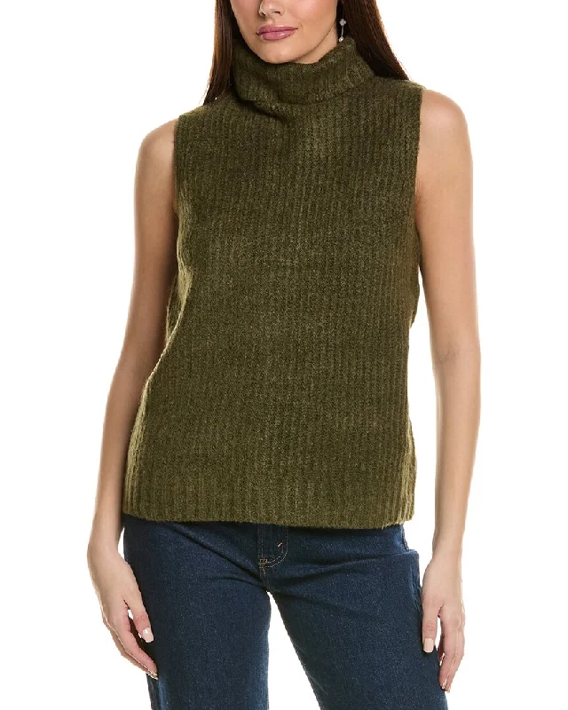 Women's Plus-Size Attire WAYF Turtleneck Wool-Blend Sweater