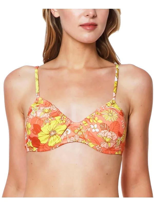 Women's Seasonal Clothes Womens Underwire Floral Bikini Swim top