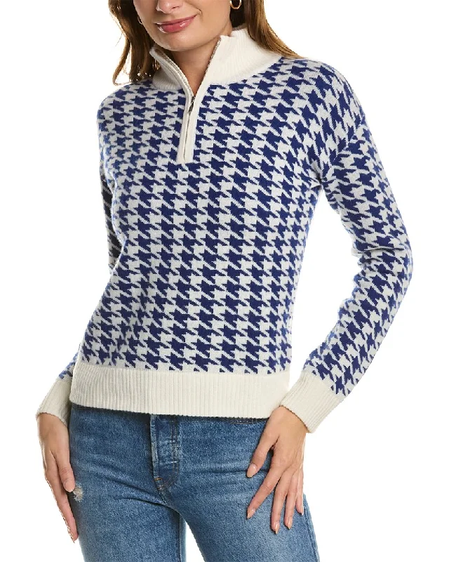 Women's Stylish Casual Garments Kier+J Houndstooth Wool & Cashmere-Blend Sweater