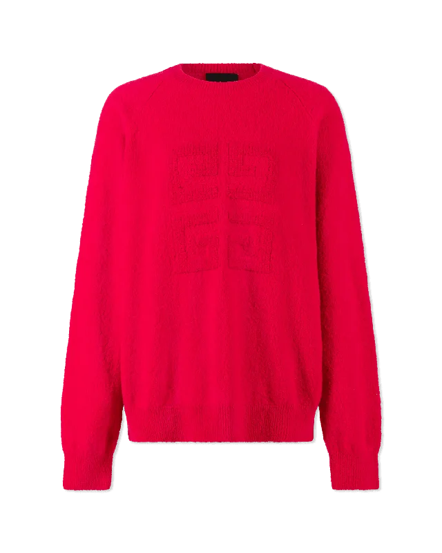 Women's Clothing For Casual Outings 4G Raglan Crewneck Sweater
