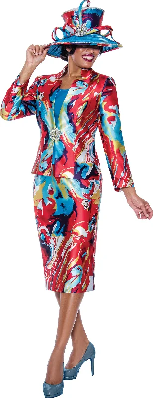 Stupidly Low Prices Divine Apparel G10193W Formal Plus Size Printed Tea Length Dress