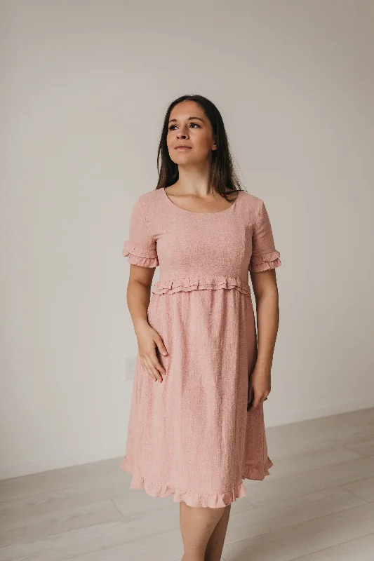 Hot Picks Rosie Knee Length Dress in Pink (XS-XXL)