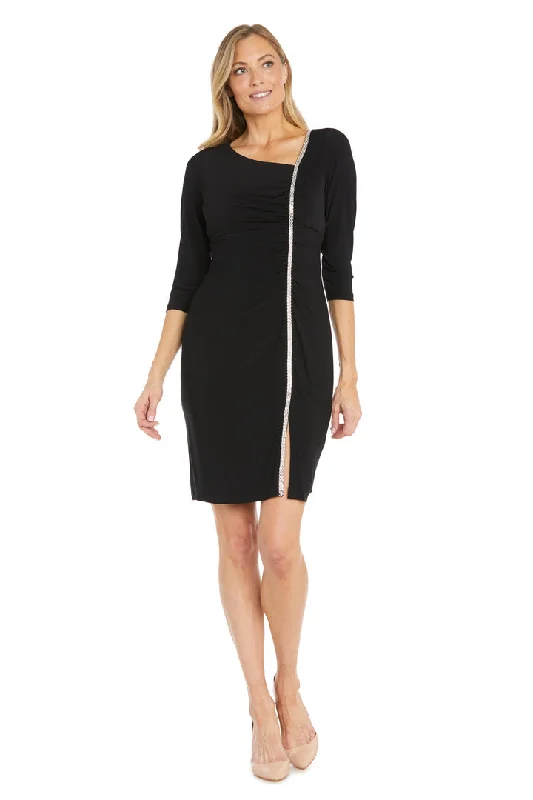 Versatile Style Wardrobe R&M Richards 2635 Short Fitted Cocktail Knee Length Dress