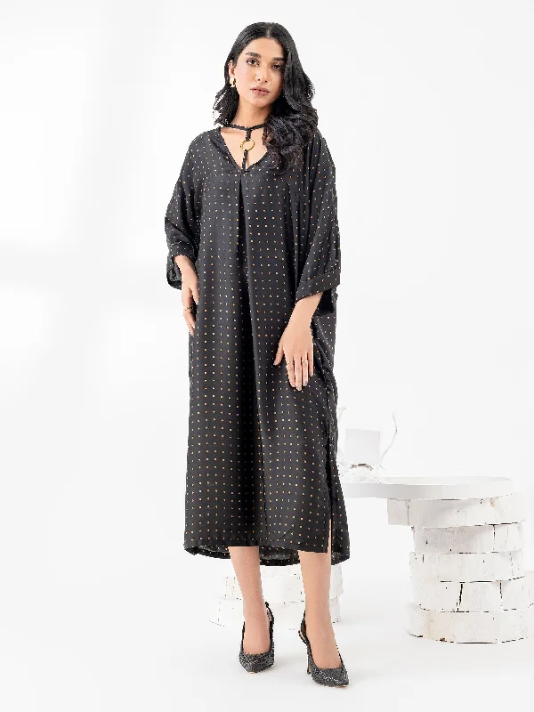 Imeless Style Printed Silk Dress