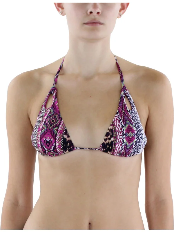 Women's Clothes For Work Womens Printed Nylon Bikini Swim top