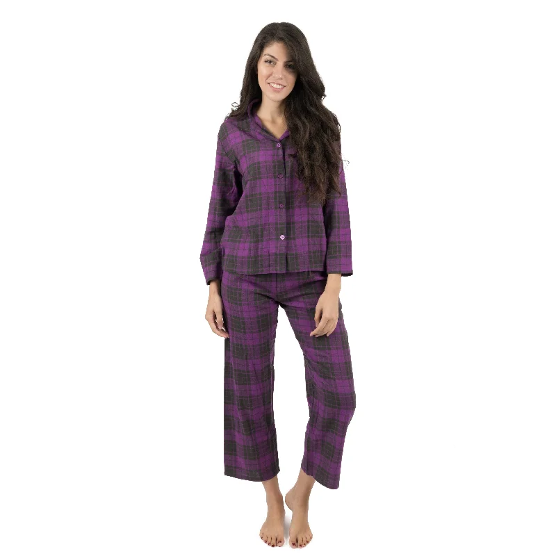 plaid purple & gray