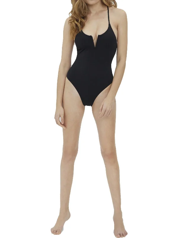 Women's Clothing And Garments Sets Klara Womens Padded High Leg One-Piece Swimsuit