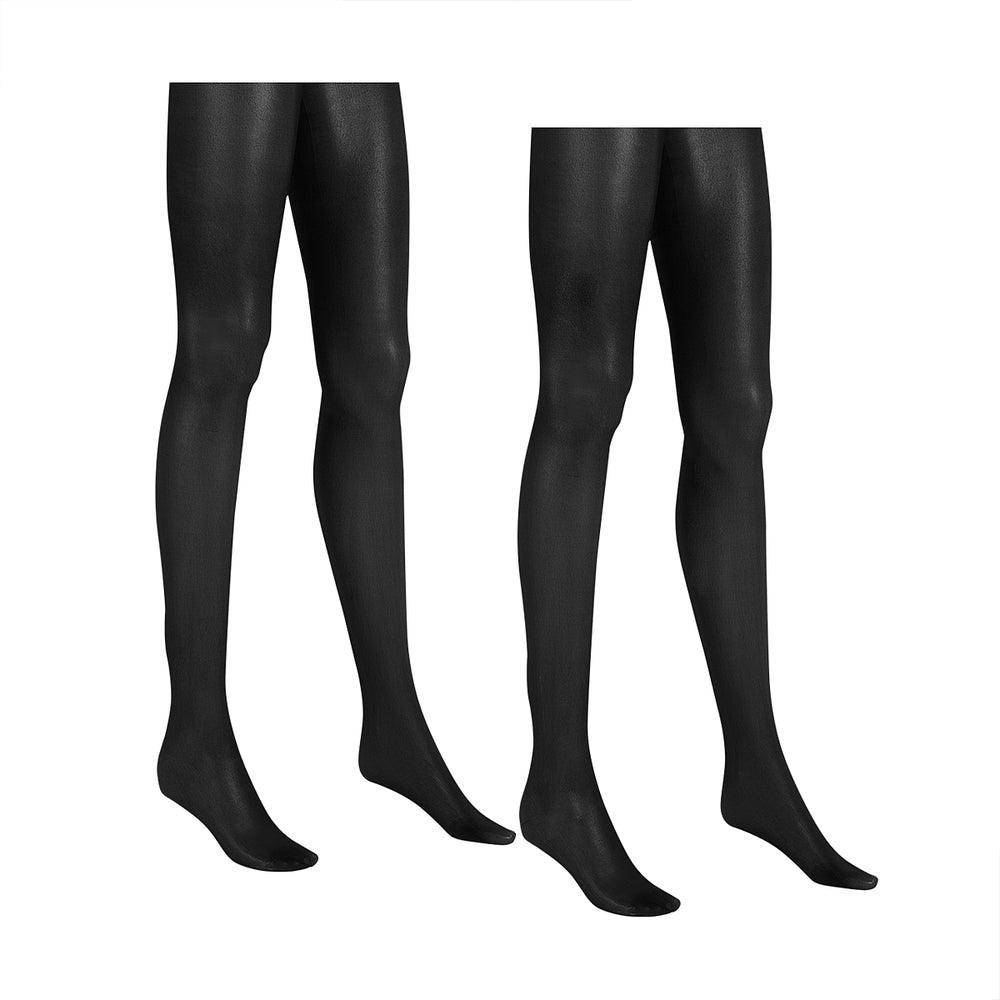 Women's Vintage Clothes 2 Pack Matt Pantyhose Black