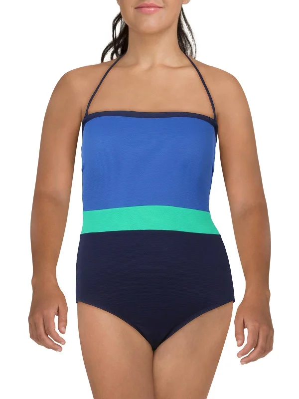 Women's Contemporary Clothing Island Cays Womens Textured Nylon One-Piece Swimsuit