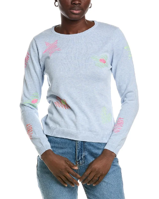 Stylish Women's Outerwear Apparel WISPR Sketch Silk-Blend Sweater