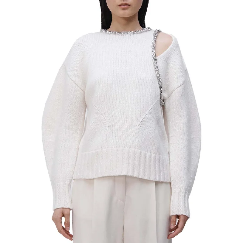Women's Evening Garments Monroe Womens Cutout Ribbed Trim Pullover Sweater