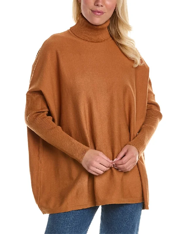 Women's Vacation Garments Joan Vass Turtleneck Boxy Pullover