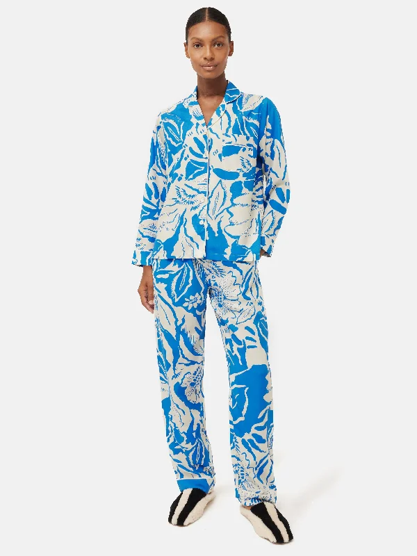 Vintage-Inspired Garments Strokes Floral Pyjama | Blue