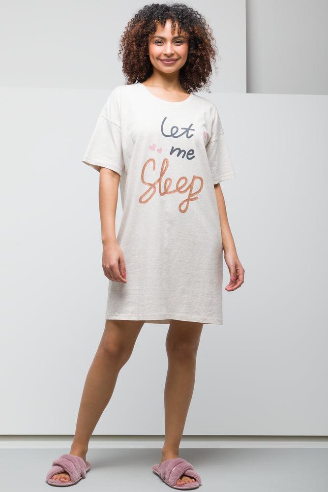 Women's Evening Clothing Basic Sleepshirt Let Me Sleep