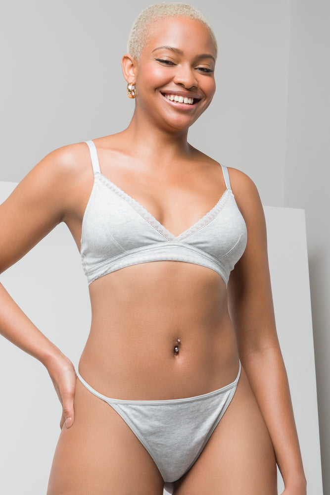 Women's Professional Attire Padded Bralette Grey