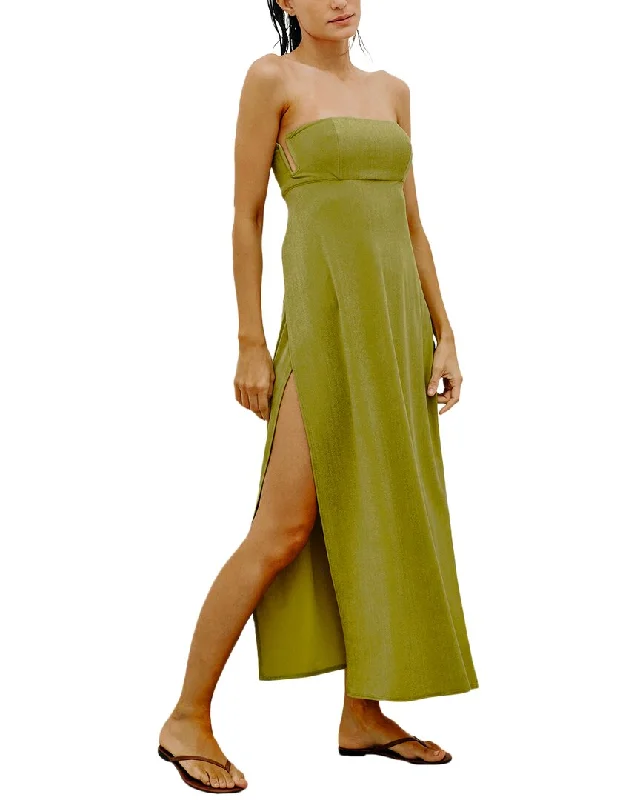 Women's Holiday Apparel ViX Solid Esther Long Cover-Up