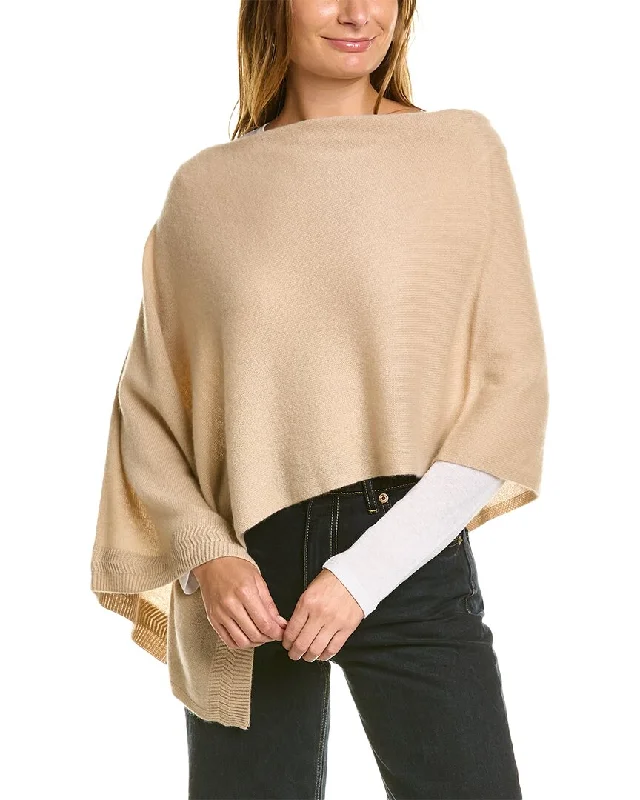 Elegant Women's Evening Garments Hannah Rose Herringbone-Trim Cashmere Topper