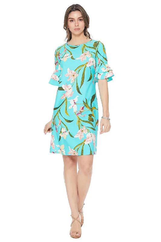 Save Big Cielo Ruffle Sleeve Dress in Mint