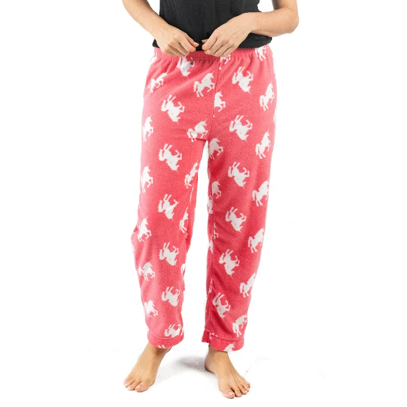 Women's Party Outfit Womens Fleece Pajama Pants Unicorn