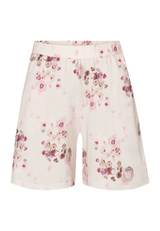 Women's Holiday Outfit Sleep And Lounge Shorts | Watery Blossoms 77486-2367