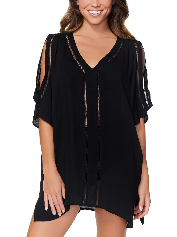 Women's Party Clothes Juniors Womens Cold Shoulder Caftan Cover-Up
