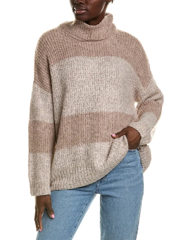 Women's Clothing For Travel Joan Vass Cowl Neck Sweater